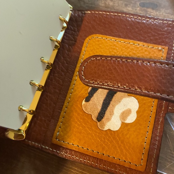 Handmade Minerva box leather + Fur Planner Cover, A8, Micro 5 - Picture 3 of 5
